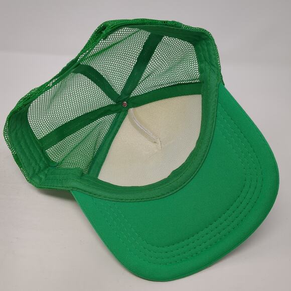 St. Patrick's Day Clover Snapback Trucker Hat Green OS Adjustable Mesh Back - Picture 7 of 8